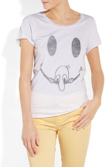 Zoe Karssen Smiley Face Cotton and Modal-blend T-shirt - Lyst