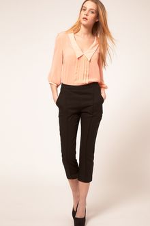 ASOS Collection Asos Pintuck Crop Trouser - Lyst