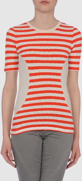 Celine Short Sleeve Jumper in Red (green) - Lyst