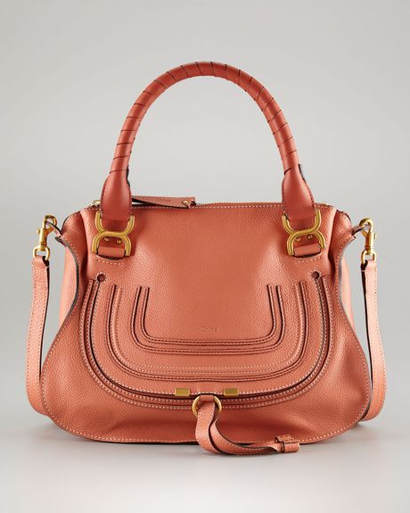 Chloé Marcie Small Shoulder Bag in Brown (gray) - Lyst
