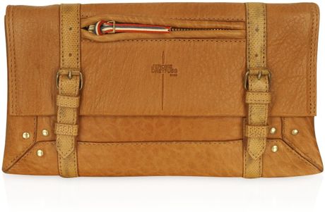 Jérôme Dreyfuss Leon  Brown Leather Clutch in Brown - Lyst