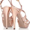 Miu Miu Metallic Watersnake Sandals in Pink (rose) - Lyst