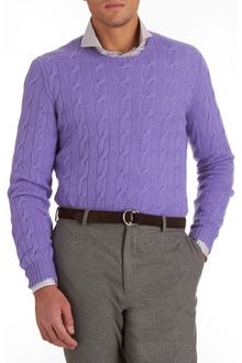 Ralph Lauren Purple Label Crewneck Sweater - Lyst