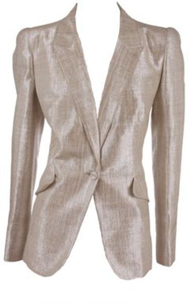 Alexander Mcqueen Alexander Mcqueen Jacket in Gold (platino) - Lyst