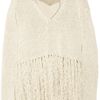 By Malene Birger Marrike Tasseled Looseknit Cottonblend Sweater in Beige (cream) - Lyst