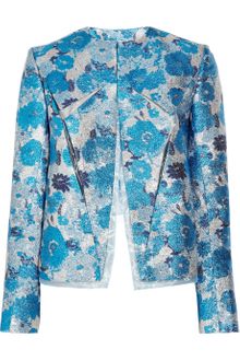 Christopher Kane Silk-blend Floral Brocade Jacket - Lyst
