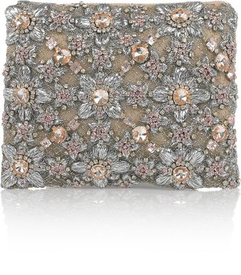 Christopher Kane Embroidered and Crystal-Embellished Silk-tulle Clutch - Lyst