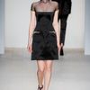 Marios Schwab Fall 2012 Short Sleeve Mini Dress With Stone Encrusted Pockets And Collar And Transparent Top Part In Black  in Black - Lyst