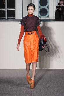 Matthew Williamson Fall 2012 Long Sleeve Turtleneck Top in Orange - Lyst