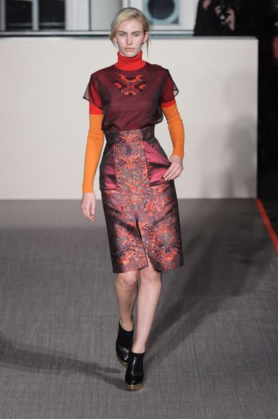 Matthew Williamson Fall 2012 Long Sleeve Turtleneck in ColourBlock  in Orange - Lyst
