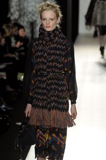 Mulberry Fall 2012 Sheer Zig-Zag Print Dress - Lyst