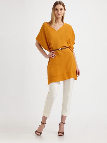 Piazza Sempione Belted Top in Yellow (white) - Lyst