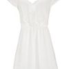 Rosamosario Bellezza Silkgeorgette and Chantilly Lace Chemise in White - Lyst