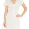 Rosamosario Bellezza Silkgeorgette and Chantilly Lace Chemise in White - Lyst