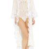 Rosamosario Buongiorno Dolcezza Silkgeorgette and Chantilly Lace Bodysuit in White - Lyst