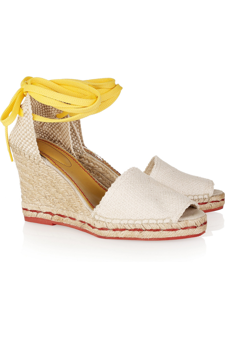 See By ChloÃ© Woven Canvas Wedge Espadrilles in White (cream) | Lyst