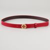 Tory Burch Skinny Patent Tory Logo Belt in Red - Lyst