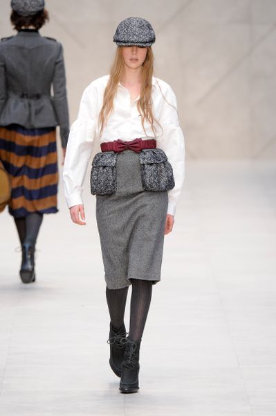 Burberry Prorsum Fall 2012 Grey Suede Heeled LaceUp Ankle Boots  in Gray - Lyst