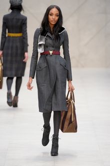 Burberry Prorsum Fall 2012 Dark Grey Suede Heeled Lace-Up Ankle Boots  - Lyst
