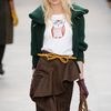 Burberry Prorsum Fall 2012  Cardigan with Oversized Collar in Bottle Green  in Green - Lyst