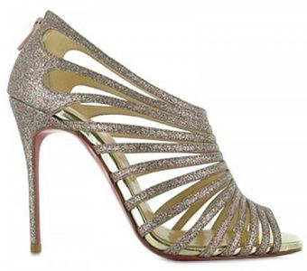 Christian Louboutin 100mm Multibrida Glitter Bootie Sandals - Lyst
