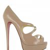 Christian Louboutin 150mm Mademoi Patent Criss Cross Pumps in Beige (nude) - Lyst