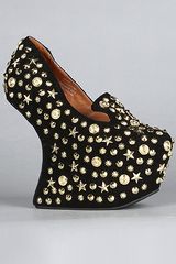 Jeffrey Campbell The Studded Blyke Shoe in Black Suede