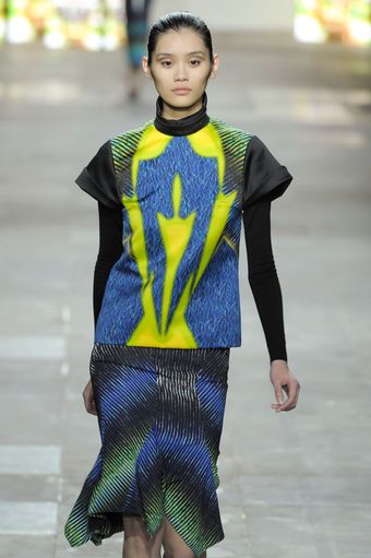 Peter Pilotto Fall 2012 Long Sleeve Jersey Top In Black  - Lyst
