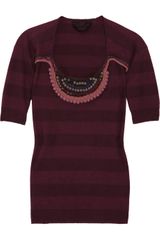 Burberry Prorsum Embellished Cotton and Linen-blend Sweater