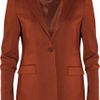 Burberry Oversized Wool and Linenblend Jacket in Red (rust) - Lyst