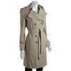 Calvin Klein Tan Brushed Cotton Blend Double Breasted Trench in Beige (tan) - Lyst