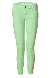 Current/Elliott Lime Green Stiletto 7/8 Jeans - Lyst