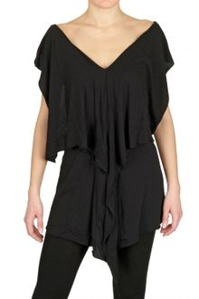 Rick Owens Heavy Viscose Cotton Jersey Top - Lyst