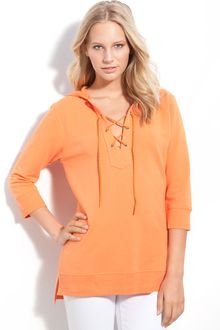 Stem Tie Front Hooded Tunic - Lyst