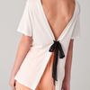 3.1 Phillip Lim Black Tie V Back Boyfriend Tee in White - Lyst
