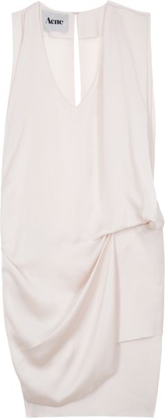 Acne Mallory V Neck Asymmetric Dress - Lyst