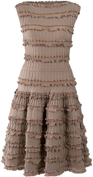 Alaïa Frill Knit Dress - Lyst