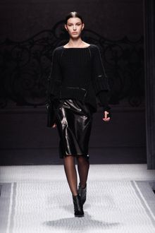 Alberta Ferretti Fall 2012 Leather Pencil Skirt  - Lyst