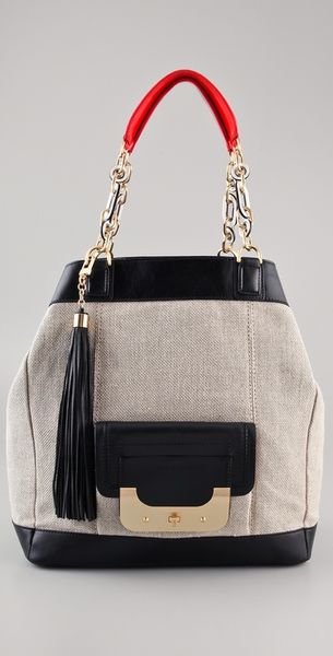 Diane Von Furstenberg Harper Anna Burlap Bag - Lyst