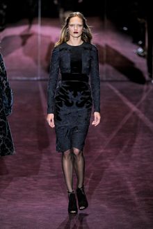 Gucci Fall 2012 Velvet Appliqué Evening Dress - Lyst