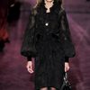 Gucci Fall 2012 Black Formal Dress with PreRaphaelite Sleeves and Ruffled Bodice in Black - Lyst
