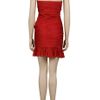 Halston Heritage Gathered Strapless Dress in Red - Lyst