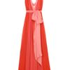 Halston Heritage Rolled Strap Grecian Gown in Red - Lyst