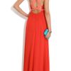 Halston Heritage Rolled Strap Grecian Gown in Red - Lyst