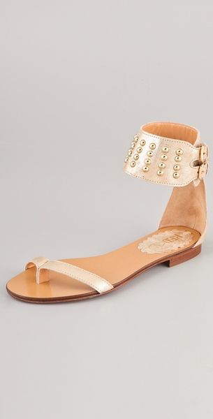 RED Valentino Studded Flat Sandals - Lyst