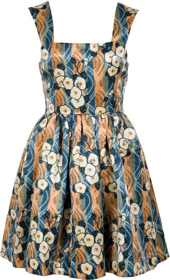  Orchid Stripes Full Mini Dress 