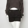 Alexander Wang BiColor Rib Shrug in Gray (black) - Lyst