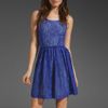 Cut25 Lace Dress with Back Cut Out in Blue (iris) - Lyst