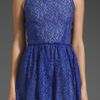 Cut25 Lace Dress with Back Cut Out in Blue (iris) - Lyst