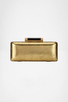 Diane Von Furstenberg Tonda Metallic Leather Clutch - Lyst